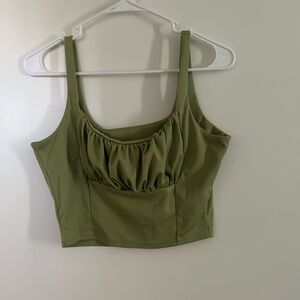 Chic Olive Green Tank Top